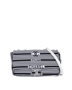 Venise Biarritz Single Flap, Fabric, Black/White, 27568593(2019), DB, 3*